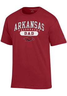 Champion Arkansas Razorbacks Cardinal Dad Pill Short Sleeve T Shirt