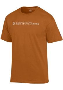 Champion Texas Longhorns Burnt Orange School of Civic Leadership Short Sleeve T Shirt