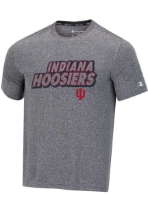 Champion Indiana Hoosiers Grey Stadium Impact Heather Short Sleeve T Shirt