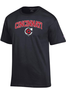Champion Cincinnati Cyclones Black Arched Mascot Short Sleeve T Shirt