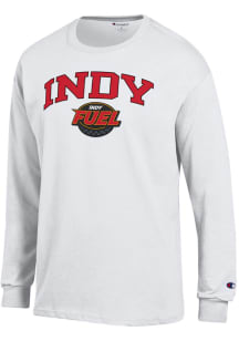 Champion Indianapolis Fuel White Arched Mascot Long Sleeve T Shirt