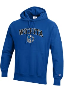 Champion Wichita Thunder Mens Blue Arched Mascot Long Sleeve Hoodie