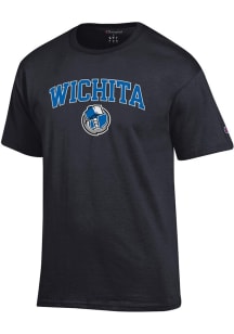 Champion Wichita Thunder Black Arched Mascot Short Sleeve T Shirt