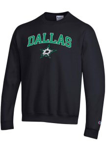 Champion Dallas Stars Mens Black Arched Mascot Long Sleeve Crew Sweatshirt