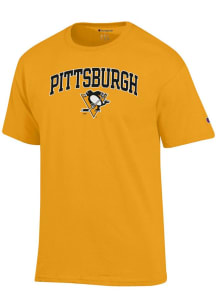 Champion Pittsburgh Penguins Gold Arched Mascot Short Sleeve T Shirt