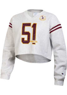 Champion Minnesota Golden Gophers Womens Grey Reverse Weave Jersey Crew Sweatshirt