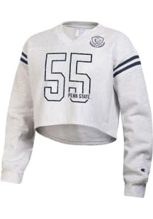 Champion Penn State Nittany Lions Womens Grey Reverse Weave Jersey Crew Sweatshirt