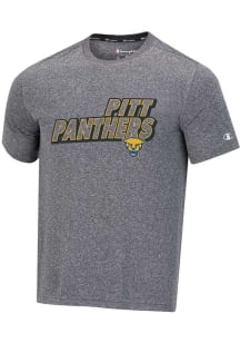Champion Pitt Panthers Grey Stadium Impact Heather Short Sleeve T Shirt