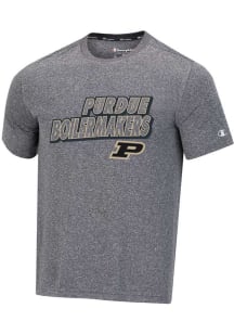 Champion Purdue Boilermakers Grey Stadium Impact Heather Short Sleeve T Shirt