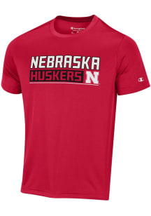 Champion Nebraska Cornhuskers Red Stadium Impact Short Sleeve T Shirt