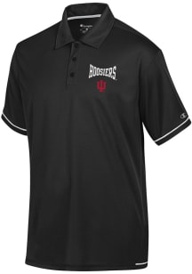 Champion Indiana Hoosiers Mens Black Stadium Higlight Short Sleeve Polo