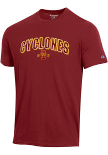 Champion Iowa State Cyclones Cardinal Stadium High Density Design Short Sleeve T Shirt