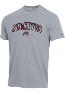Champion Ohio State Buckeyes Grey Stadium High Density Short Sleeve T Shirt