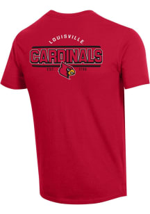 Champion Louisville Cardinals Red Stadium Double Hit Short Sleeve T Shirt