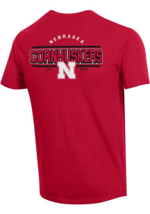 Champion Nebraska Cornhuskers Red Stadium Double Hit Short Sleeve T Shirt