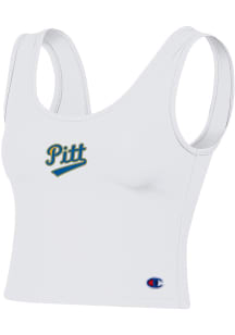 Champion Pitt Panthers Womens White Scoop Tank Top