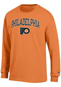 Champion Philadelphia Flyers Orange Arch Mascot Long Sleeve T Shirt