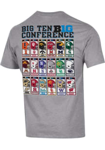 Champion Big Ten Grey Big Ten All Team Helmet Short Sleeve T Shirt