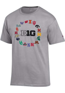 Champion Big Ten Grey Big Ten All Team Logo Short Sleeve T Shirt