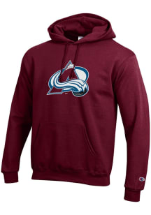 Champion Colorado Avalanche Mens Maroon Primary Logo Long Sleeve Hoodie