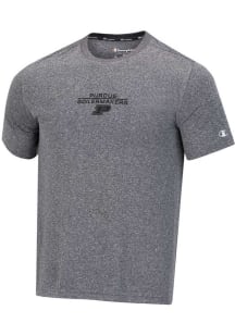 Champion Purdue Boilermakers Charcoal Stadium Heather Impact Short Sleeve T Shirt