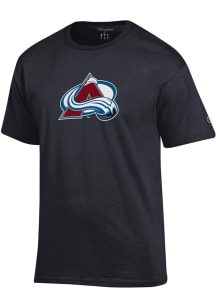Champion Colorado Avalanche Black Primary Logo Short Sleeve T Shirt