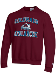 Champion Colorado Avalanche Mens Maroon Heart and Soul Long Sleeve Crew Sweatshirt