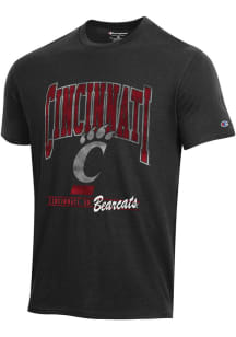 Champion Cincinnati Bearcats Black Stadium Embroidery Short Sleeve T Shirt