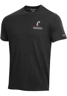 Champion Cincinnati Bearcats Black Stadium Front Back Puff Ink Short Sleeve T Shirt