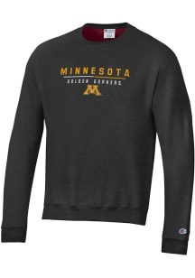 Champion Minnesota Golden Gophers Mens Black Stadium Small Team Name Long Sleeve Crew Sweatshirt