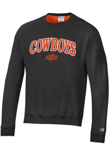 Champion Oklahoma State Cowboys Mens Black Stadium Arch Mascot Long Sleeve Crew Sweatshirt