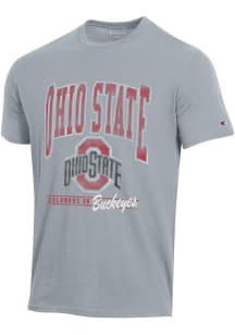 Champion Ohio State Buckeyes Grey Stadium Large Graphic Short Sleeve T Shirt