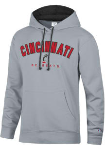 Champion Cincinnati Bearcats Mens Grey Stadium Number One Long Sleeve Hoodie