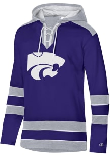 Champion K-State Wildcats Mens Purple Superfan Hockey Long Sleeve Hoodie