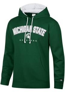 Champion Michigan State Spartans Mens Green Stadium Number One Long Sleeve Hoodie