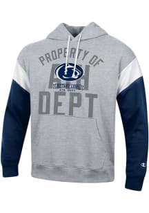 Champion Penn State Nittany Lions Mens Grey Superfan Colorblock Long Sleeve Hoodie