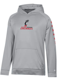Champion Cincinnati Bearcats Mens Grey Stadium Raglan Sleeve Hit Hood