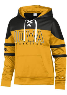 Champion Iowa Hawkeyes Mens Gold Stadium Hockey Laceup Hood