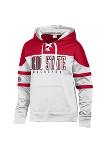 Champion Ohio State Buckeyes Mens Red Stadium Hockey Laceup Hood