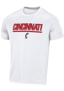 Champion Cincinnati Bearcats White Stadium Impact High Density Short Sleeve T Shirt