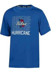 Champion Tulsa Golden Hurricane Youth Blue Impact Short Sleeve T-Shirt