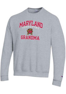 Champion Maryland Terrapins Womens Grey Grandma Crew Sweatshirt