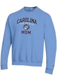 Champion North Carolina Tar Heels Womens Light Blue Mom Crew Sweatshirt