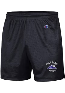Champion Colorado Rockies Mens Black Logo Shorts