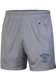 Champion Milwaukee Brewers Mens Navy Blue Logo Shorts