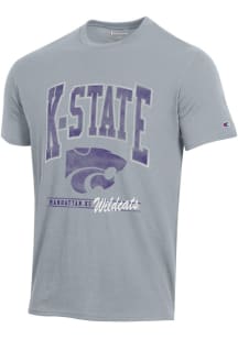 Champion K-State Wildcats Grey Stadium Large Graphic Short Sleeve T Shirt