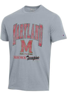Champion Maryland Terrapins Grey Stadium Large Graphic Short Sleeve T Shirt