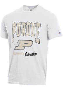 Champion Purdue Boilermakers White Stadium Embroidery Short Sleeve T Shirt