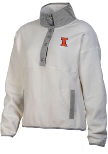 Champion Illinois Fighting Illini Womens Natural Polar Qtr Zip