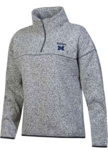 Champion Michigan Wolverines Womens Grey Artic Qtr Zip